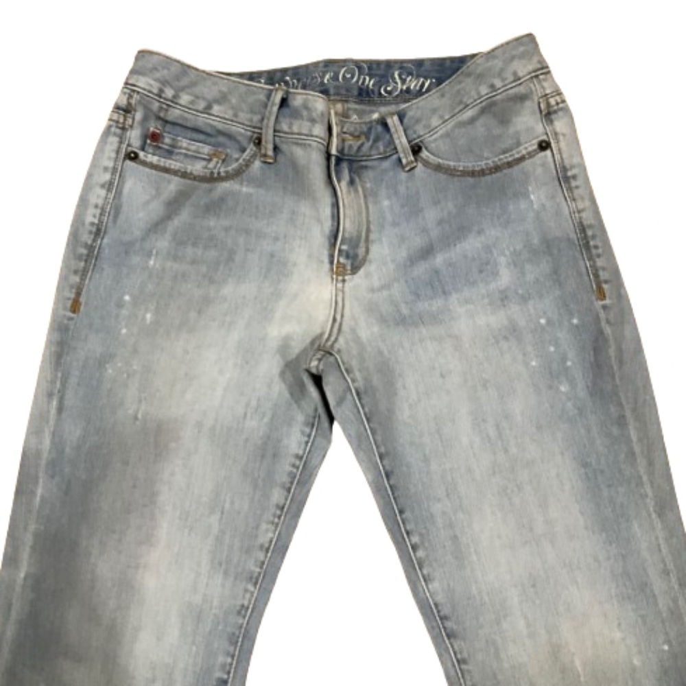 Vintage Converse One Star Waverly Classic Flare Light Wash Jeans Sz 29